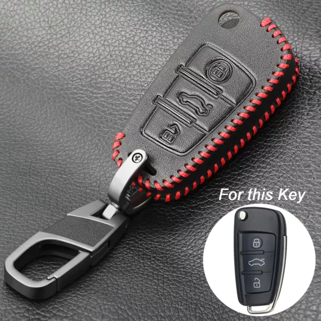 Car key case protective cover key cover case for Audi A3 S3 TT A4 A6 black