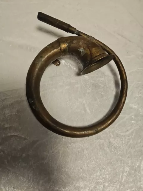 Vintage Antique Brass Car Horn Automotive. Missing The Squeeze Bulb