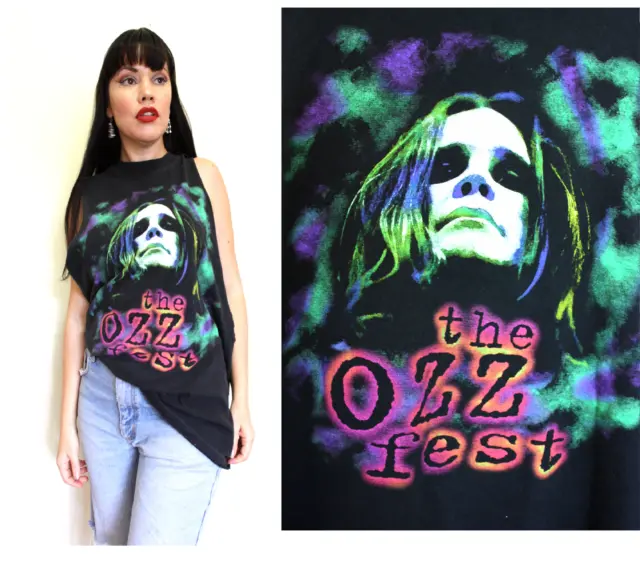 Ozzy Osborne Ozzfest Black Sabbath T Shirt Mens L Tour Band Tank Top Vintage 90s