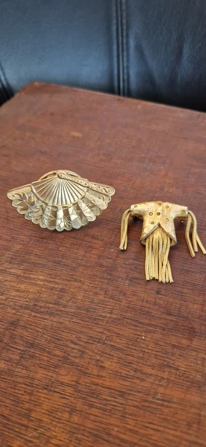 Lot De Broches Fantaisie Anciennes / Vintage - Bijoux Rétro Pour Femme - Occasion