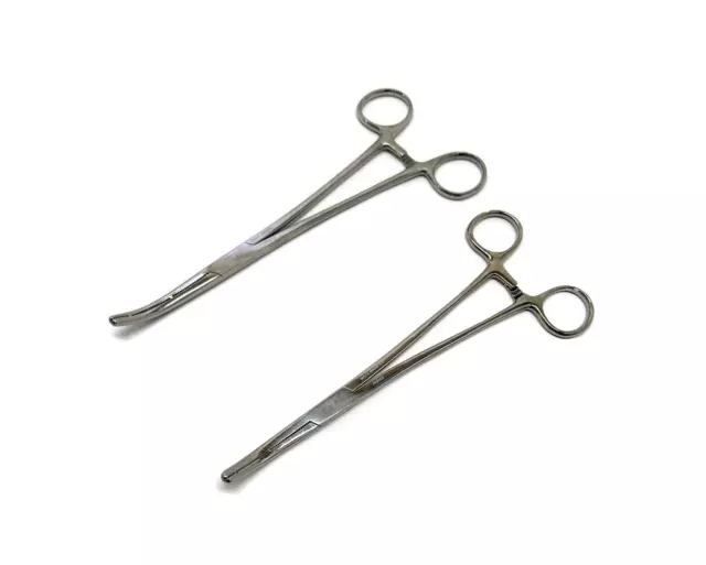 (Qty-2) Weck 762172 HEANEY Forceps, Curved, 8-1/2"