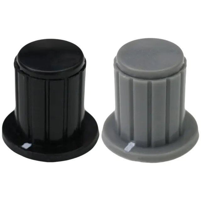 4mm Shaft Top Hat Control Knob - 4mm Round Hole - Collet / Clamp Fixing