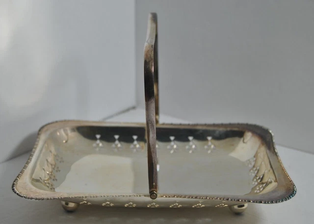 Vintage CHELTENHAM & Co. Silver Plate Cut Out Tray with Handel England