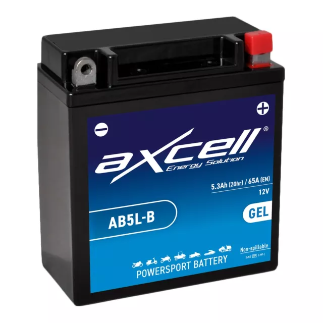 Batterie 12V YB5L-B GEL AXCELL 50512 Suzuki DR 600 R Dakar SN41A 86-89