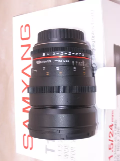 Samyang Cine T1.5/24mm as Rokinon 24mm Wide Angle Lens Canon Mount