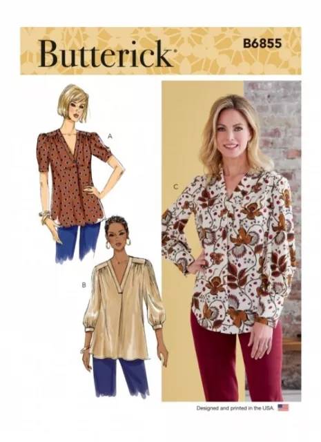 Butterick Sewing Pattern 6855 Women A (XS-S-M-L-XL-XXL)