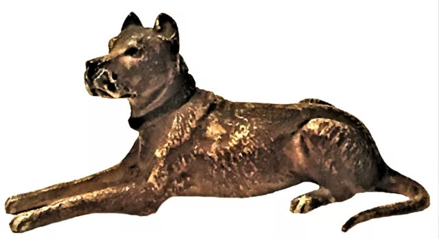 Franz Xavier Bergmann, Great Dane, Miniature Vienna Bronze Sculpture, ca. 1900