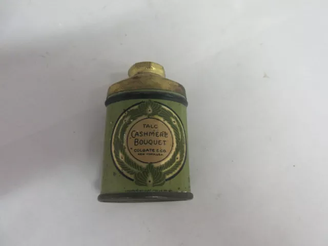 Vintage  Advertising Cashmere Bouquet  Sample Talc Talcum Powder  Tin   M-594