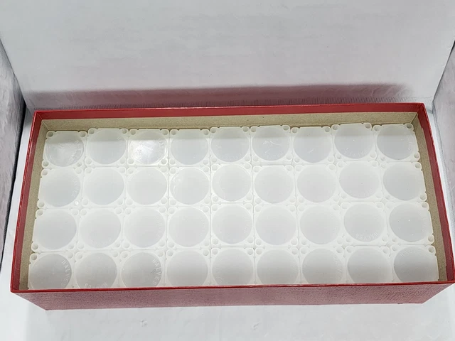 60 Half Dollar Square Storage Tubes By Coin Safe With Red Storage Box