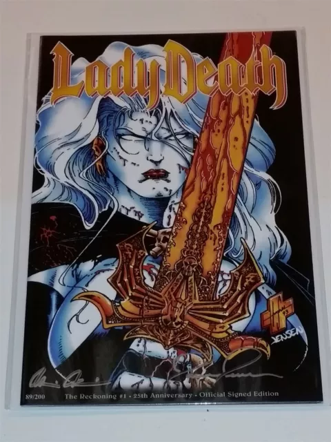 Lady Death Reckoning 25Th Anniversary Signed Edition Nm+ (9.6) Coa Coffin 2019