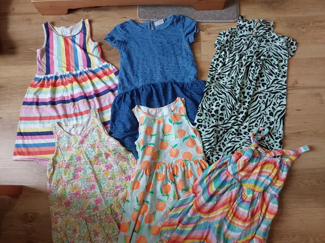 Girls Age 6-7 Years Colourful Pretty Summer Dress Bundle
