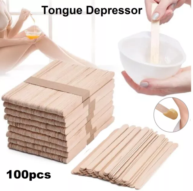 Waxing Spatula Wooden Disposable Tongue Depressor Stick Wax Applicator