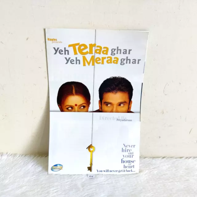 2001 Vintage Suniel Shetty Yeh Teraa Ghar Yeh Meraa Ghar Film Broschüren B16