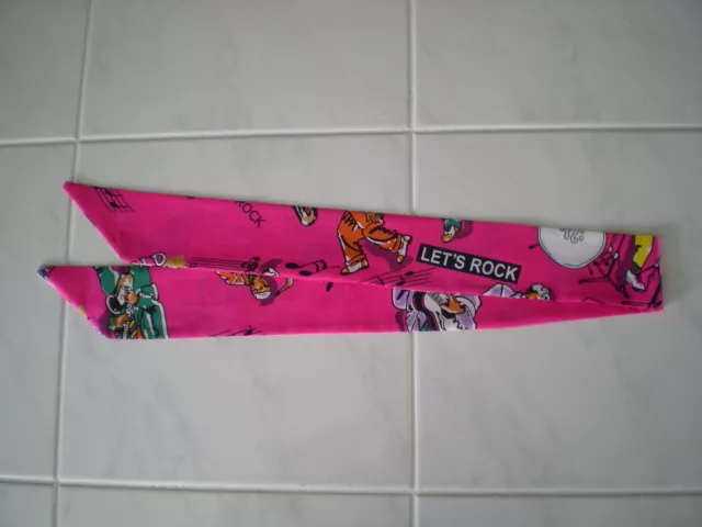 Girls/Childs Rock n Roll "Lets Rock" Skirt & Scarf. Size 3-4 Hot Pink. 2