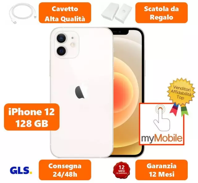 iPhone 12 128GB Ricondizionato ECCELLENTE Rigenerato "Batteria 100%" - White