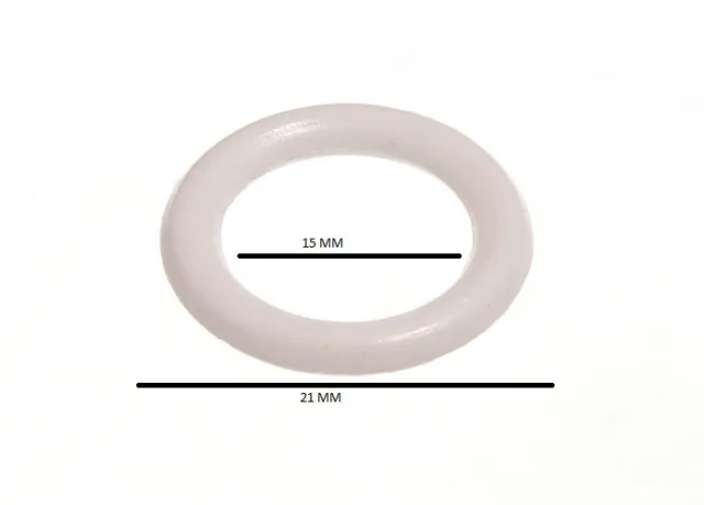 Anneaux Rideaux Stores Tapisserie 15mm Id Plastique Blanc Paquet De 12