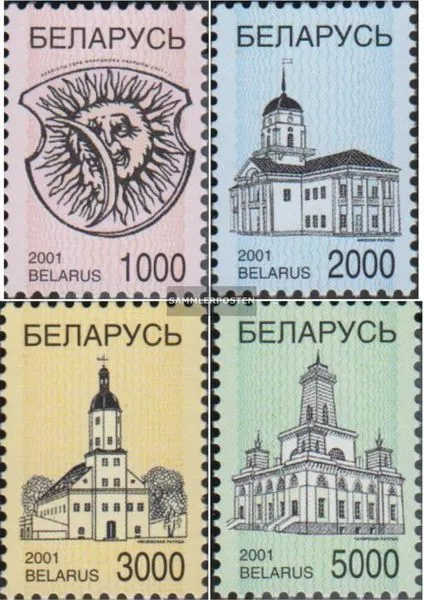 Weißrussland 430-433 (completa edizione) MNH 2001 Simboli e Architettura