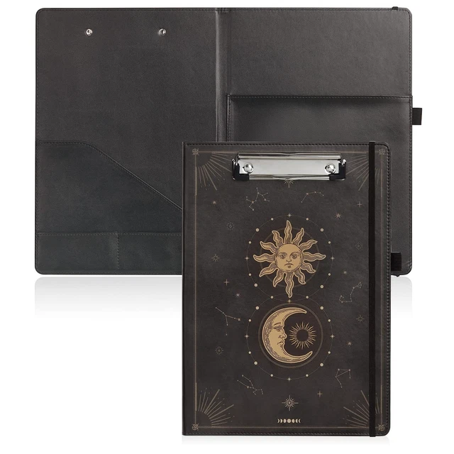 Clipboard Folio Leather Padfolio Clipboard with Storage Foldable Clip Board.