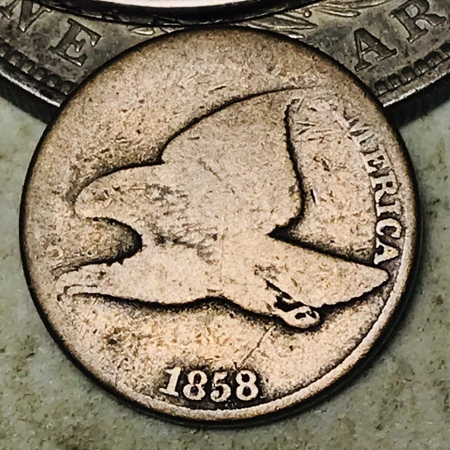 1858 Flying Eagle Cent Penny 1C Large Letters Ungraded Worn US Coin CC18158