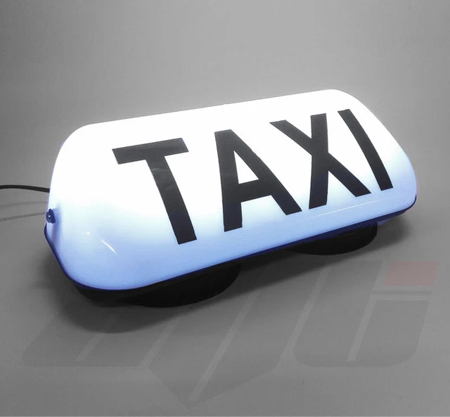 LETTERCRAFT 30 Aero Magnetic LED Illuminated Taxi Top Roof Sign | White