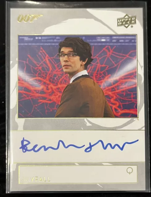 RARE 1/case James Bond Ben Whishaw Q 2019 Tier-A Autograph Card Upper Deck A-BW