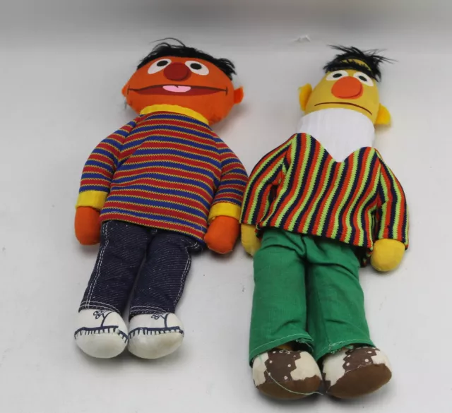 Vintage KnickerBocker Sesame Street Ernie and Bert Plush Figures