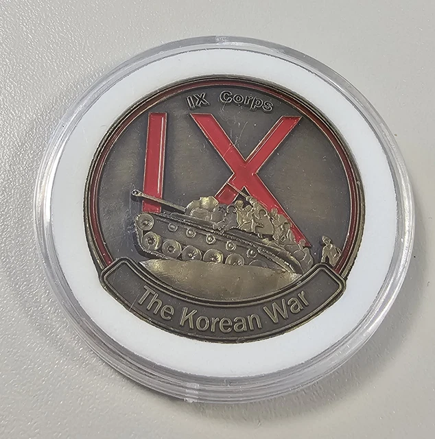 THE KOREAN WAR IX Corps Military Challenge Coin Vintage 38th Parallel ...