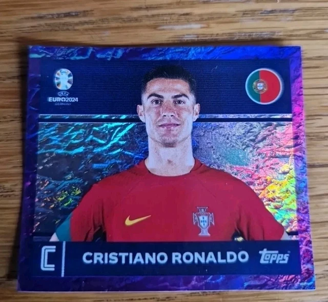 TOPPS EURO 2024 Sticker Portugal POR 2 Cristiano Ronaldo Captain Purple