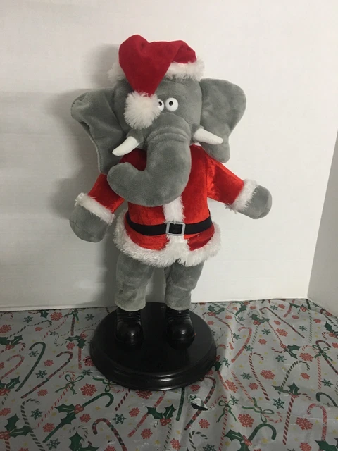 (Watch Video) Gemmy CUSTOM Animated Hip Swinging Santa Elephant Rare Unique
