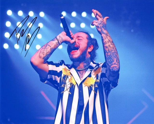 10x8 Photo Personally Autographed by Post Malone & COA