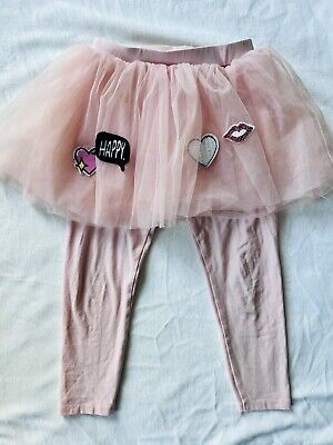 Girls Party river island mini leggings and skirt Age 2-3