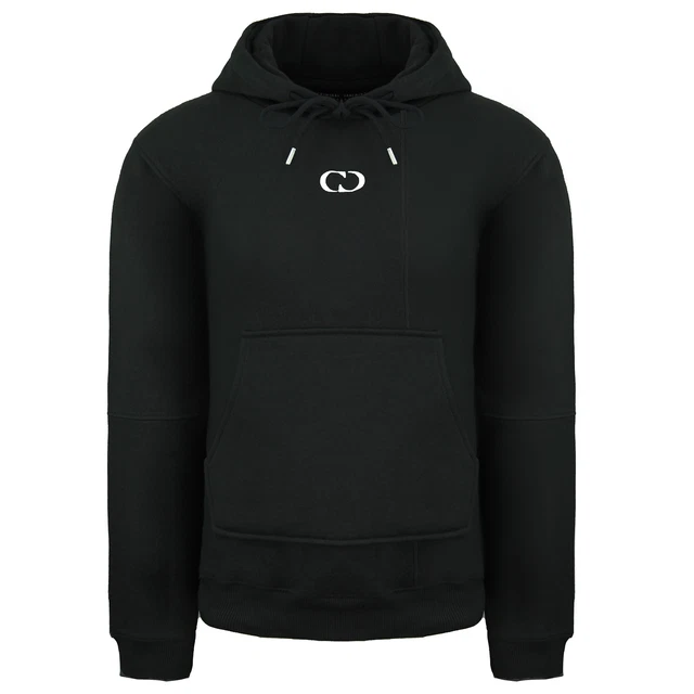 Felpa con cappuccio da uomo in cotone Criminal Damage nera RWBW22
