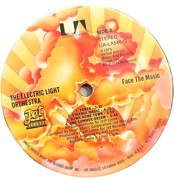 ELECTRIC LIGHT ORCHESTRA (ELO) - Face The Music - Jet Records UA-LA546 ...