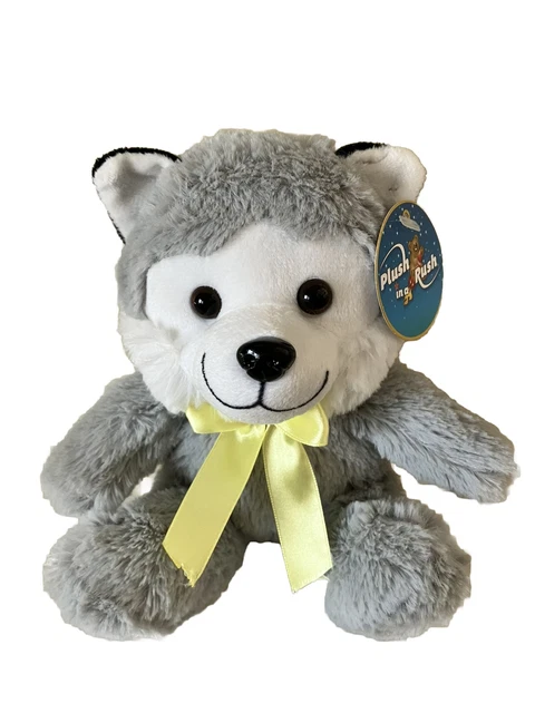 CALPLUSH SIBERIAN HUSKY Plush White Gray Laying Stuffed Animal Soft Toy Dog 10 14.83 PicClick