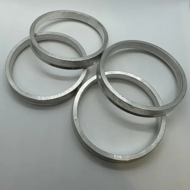 Aluminium Spigot Rings Set Of 4! 66.6 - 57.1 To Suit Audi, VW Skoda Seat Cars