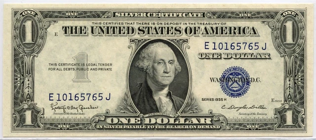 1935 H $1 One Dollar Silver Certificate GEMCU FR#1618