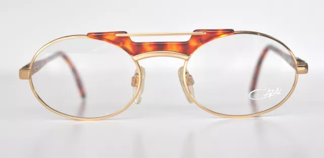 Cazal Vintage Eyeglasses -NOS -Mod.749-Col. 755 -Gold, & Marble Amber