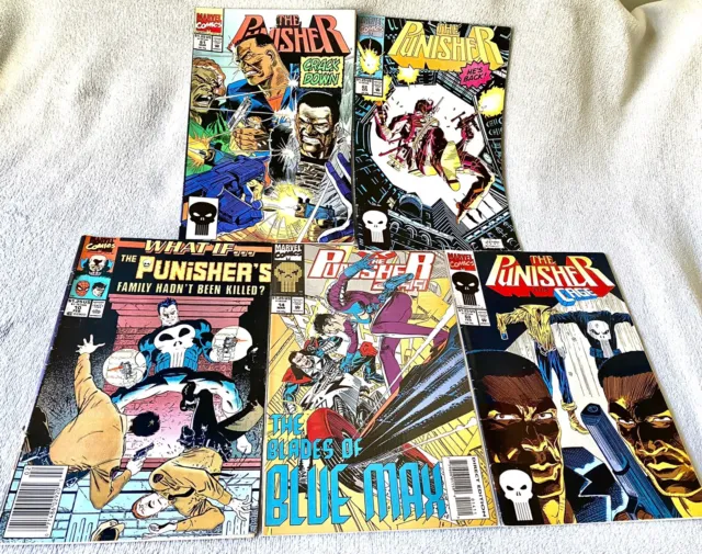 The Punisher Vol. 10, 14, 60, 61, & 62 Lot Of 5 Marvel Comics