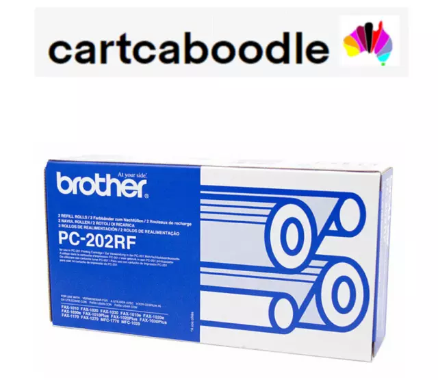 Genuine Brother PC-202RF  Refill Roll Fax Film - for MFC-1770 FAX-1170 FAX-1270