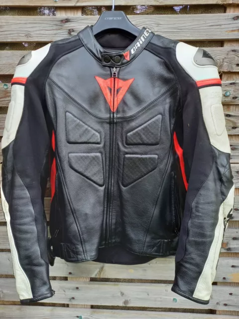 dainese leather motorcycle jacket Men's Size 50