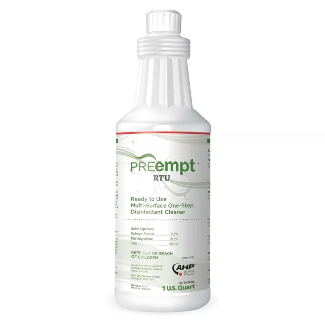 NEW! PREempt RTU Surface Disinfectant Cleaner Liquid 32 oz. 12/CS