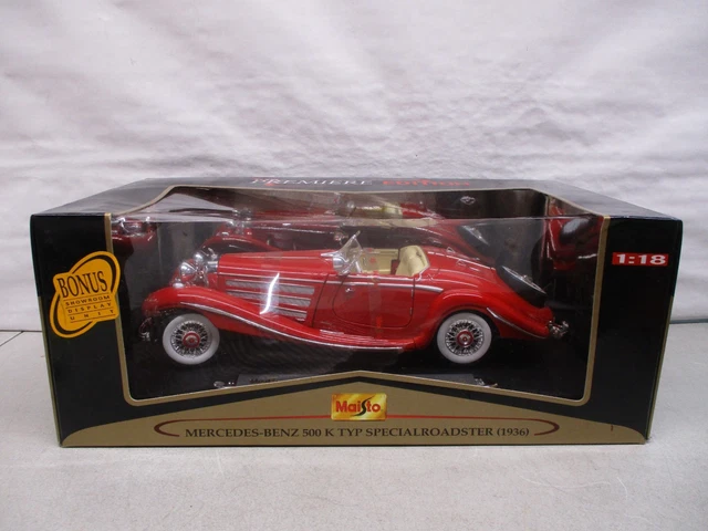 Modellino Auto Maisto 1:18 Premiere Edition, Mercedes-Benz 500 K Special Roadster, 36862GRY, Diecast