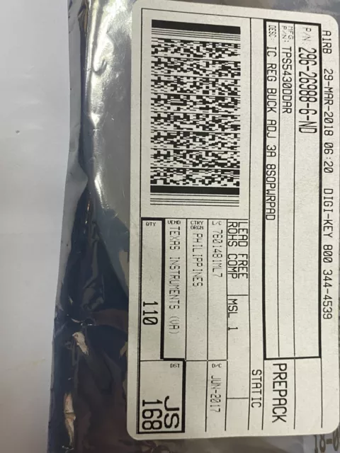 TPS5430DDAR Commutation Voltage Régulateurs 5.5 Pour 36V Entrée 3A Pas Dwn
