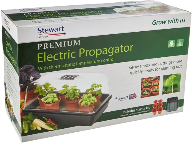 Stewart WellHome Essentials Heated Electric Plant Seed Propagator and Unheated 2