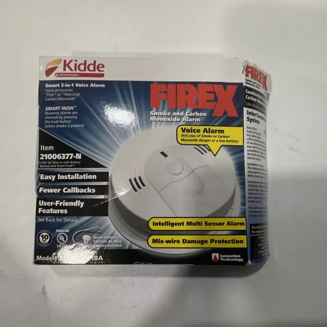 KIDDE KN-COSM-IBA Hardwired Combination Carbon Monoxide & Smoke Alarm