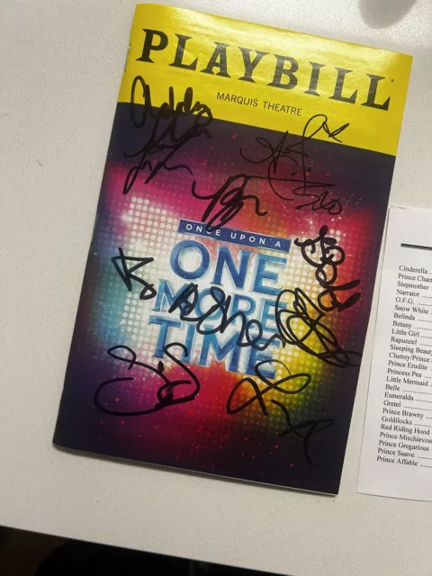 Once Upon A One More Time Signed Playbill And Souvenir Cup