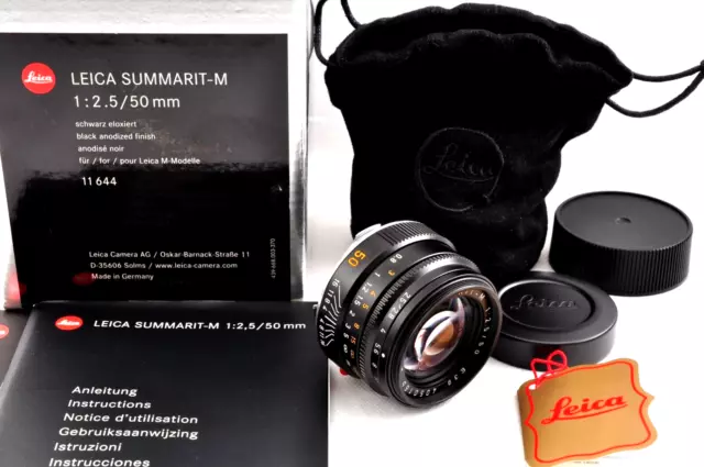 Leica Summarit-M 50mm F2.5 E39 6 bit with Original Box from Japan Near Mint
