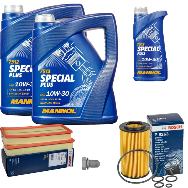 BOSCH INSPECTION SET 11L MANNOL Special Plus 10W-30 pour Mercedes ...