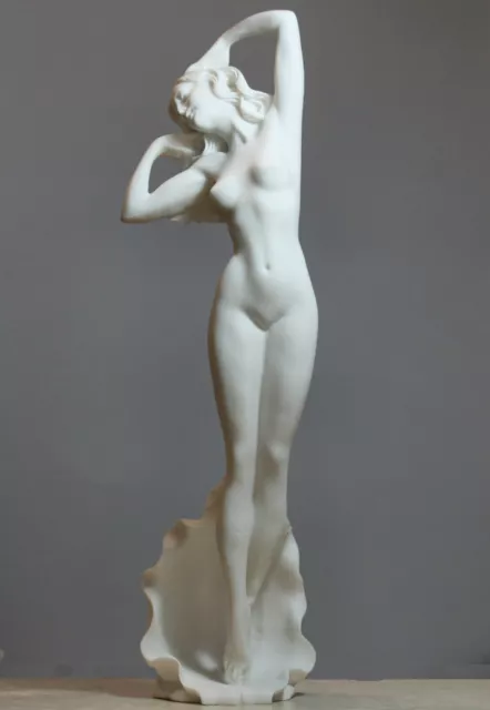 Large Goddess APHRODITE Nude Female Erotic Art Cast Marble Statue Sculpture 17in