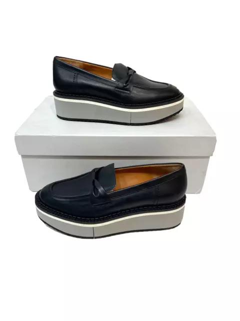 Robert Clergerie Platform Loafers Booster Black Calf Leather Size 36.5 US 6 $595